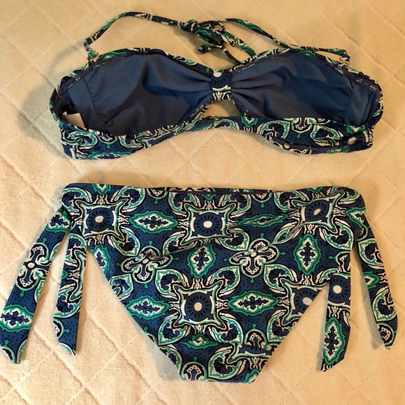 Old Navy bandeau bikini size 1 top, M bottom - Picture 5 of 7